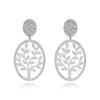 1 Pair Elegant Simple Style Tree Butterfly Polishing Plating Stainless Steel Silver Plated Drop Earrings