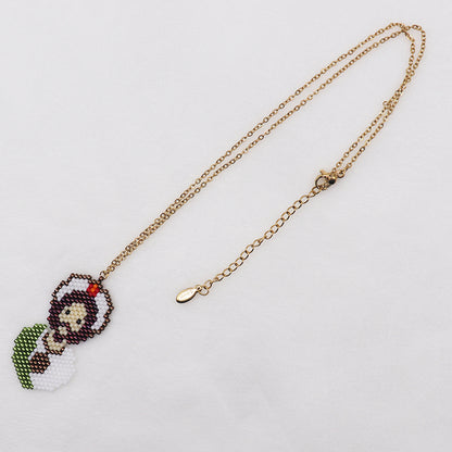 Ethnic Style Portrait Stainless Steel Glass Beaded Plating Gold Plated Unisex Pendant Necklace