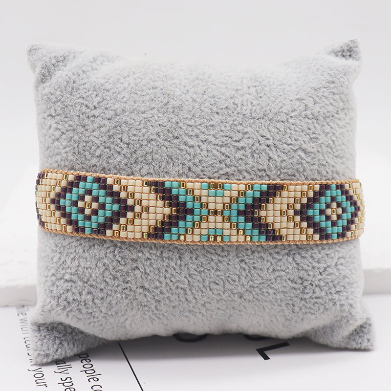 Vacation Bohemian Geometric Glass Knitting Unisex Bracelets