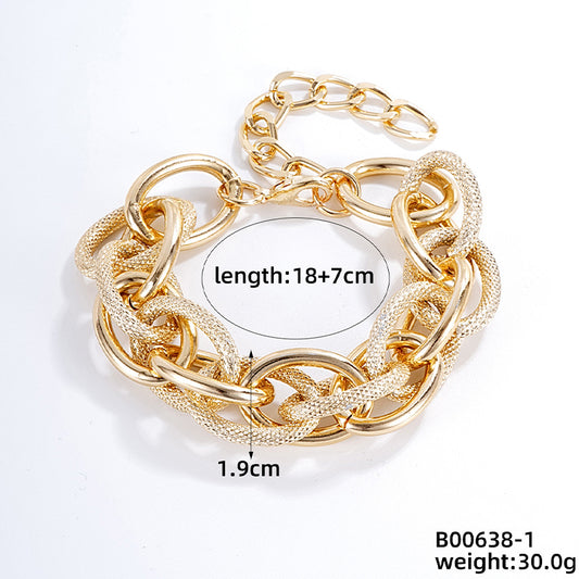 Casual Hip-hop Classic Style Circle Alloy Plating Gold Plated Silver Plated Women's Jewelry Set