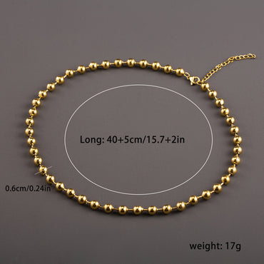 Hip-hop Classic Style Solid Color Stainless Steel Plating 18k Gold Plated Unisex Necklace