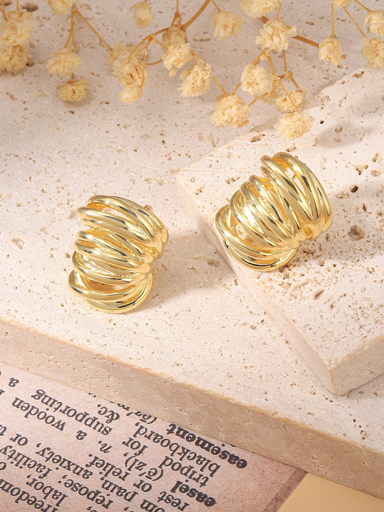 1 Pair Simple Style Geometric Copper 18k Gold Plated Ear Studs