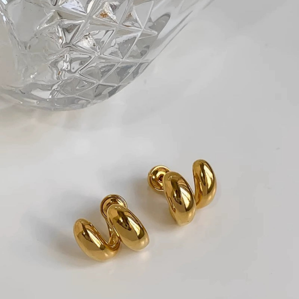 1 Pair Simple Style Geometric Alloy Ear Studs