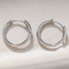 1 Pair Simple Style Classic Style Solid Color Polishing Stainless Steel Earrings