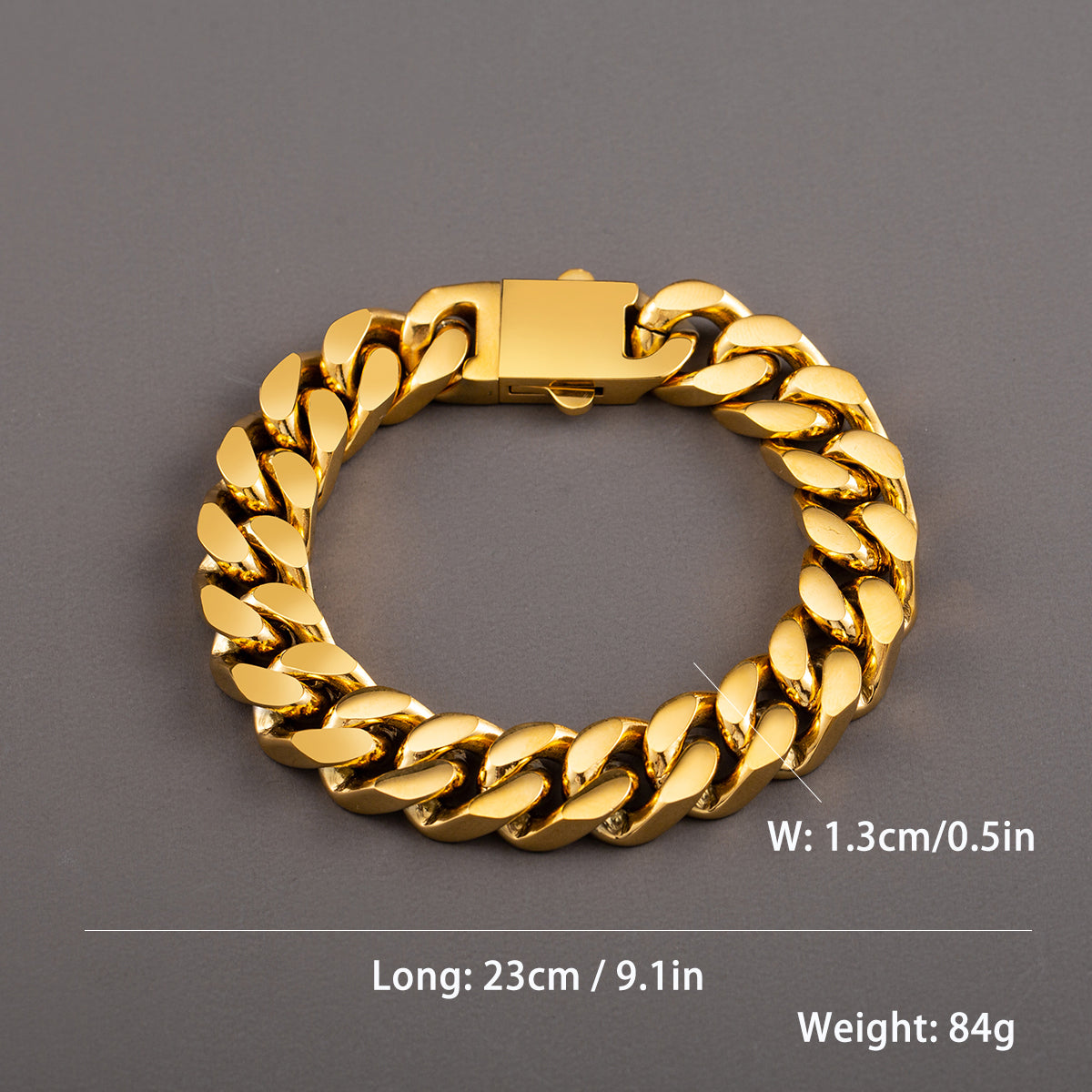 Casual Simple Style Geometric Stainless Steel Plating 18k Gold Plated Men's Bracelets