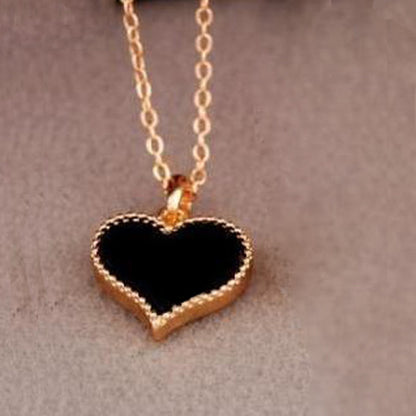 Fashion Heart Shape Alloy Enamel Women's Pendant Necklace 1 Piece