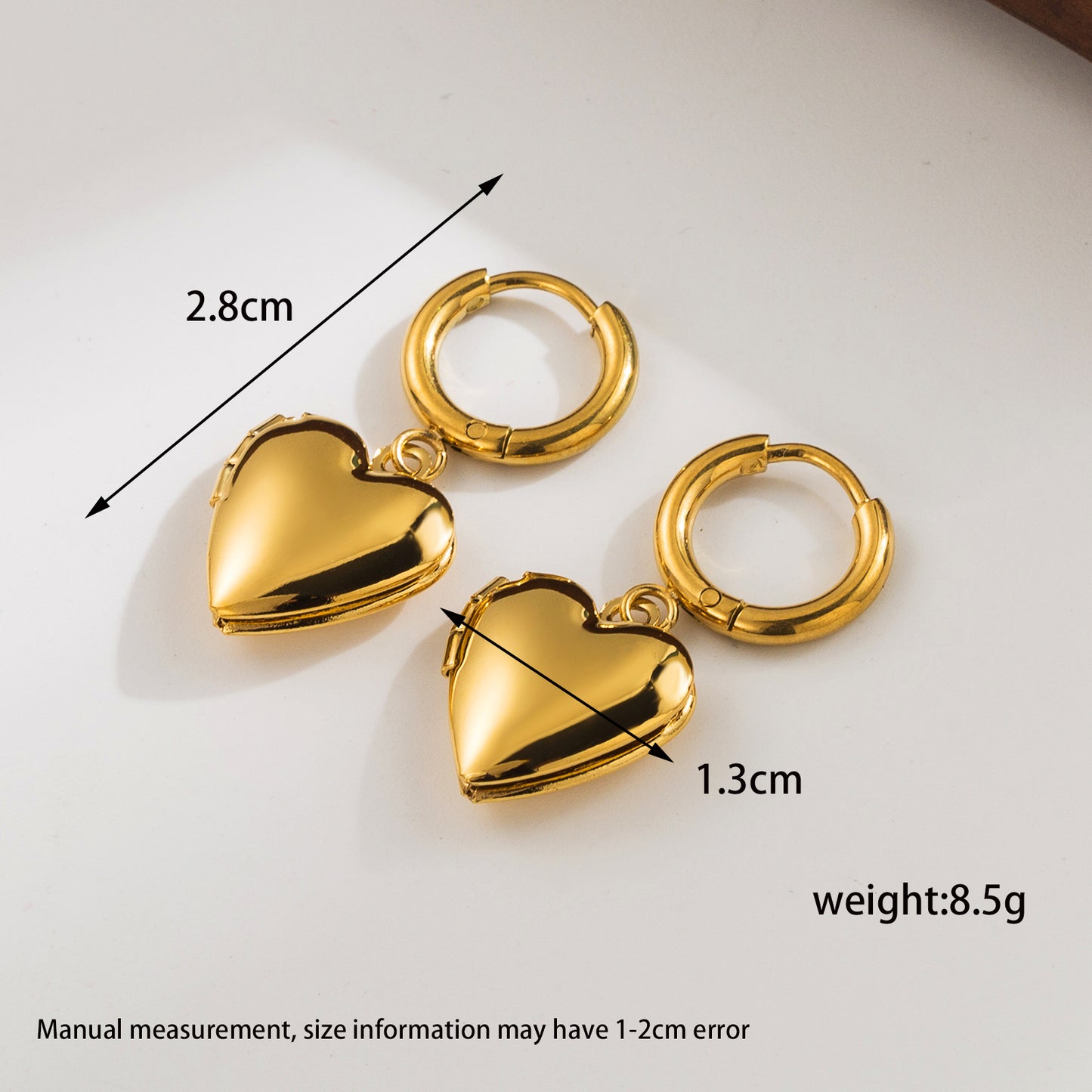 Ig Style Heart Shape Stainless Steel Plating Inlay Zircon 18k Gold Plated Earrings Necklace