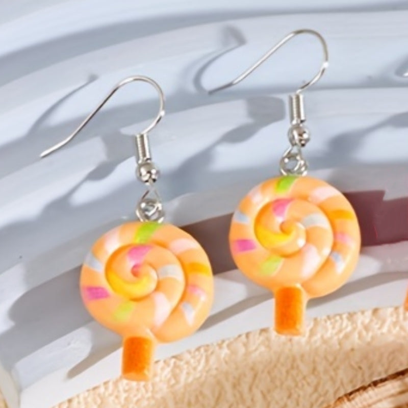 1 Pair Casual Candy Resin Drop Earrings