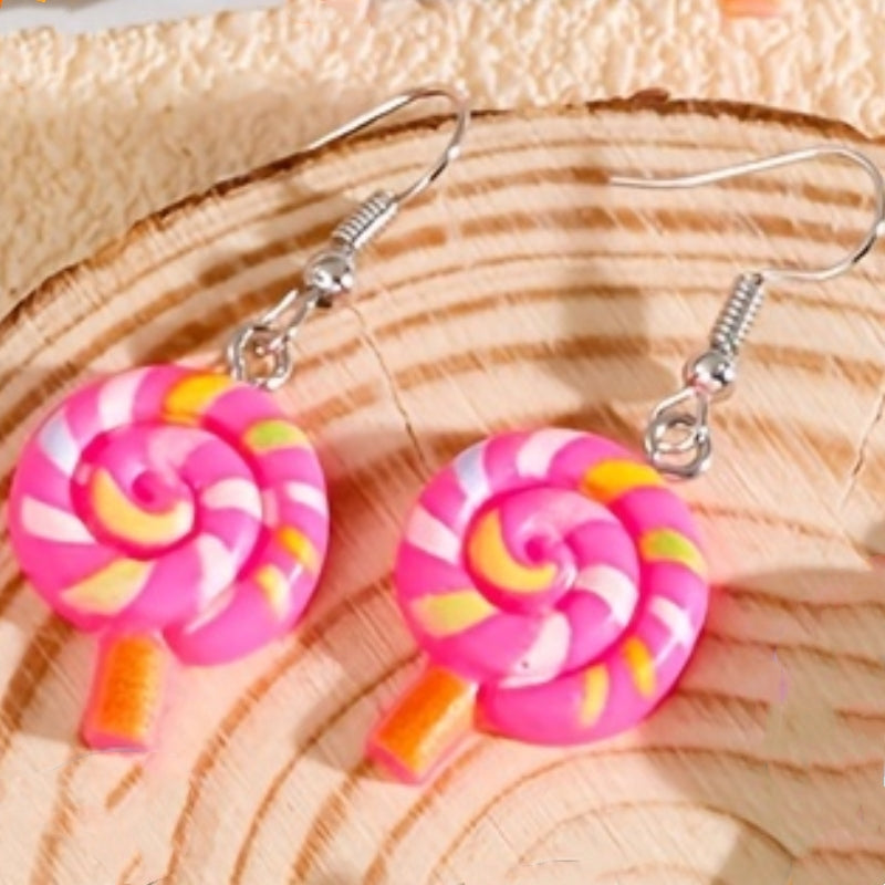 1 Pair Casual Candy Resin Drop Earrings