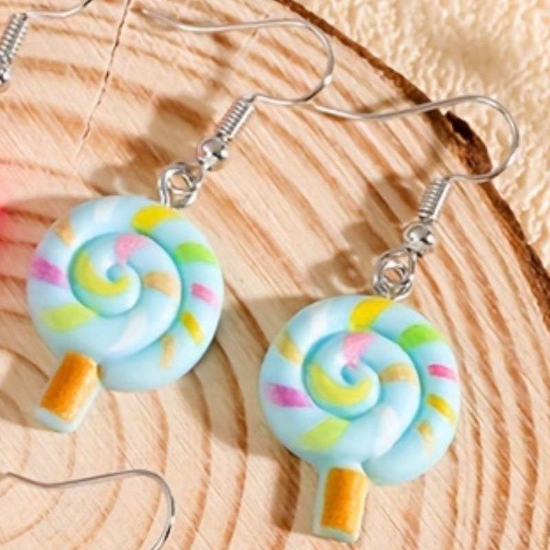 1 Pair Casual Candy Resin Drop Earrings