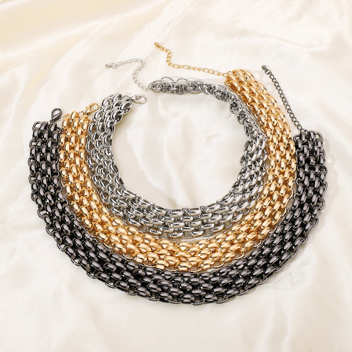 Hip-hop Vintage Style Geometric Alloy Women's Bracelets Necklace