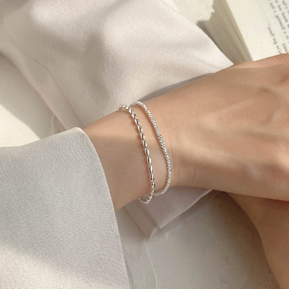 Simple Style Solid Color Copper Plating Silver Plated Bracelets