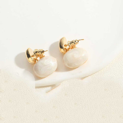 1 Pair Vintage Style Simple Style Commute Irregular Plating Inlay Artificial Pearl Copper Zircon 14k Gold Plated Drop Earrings