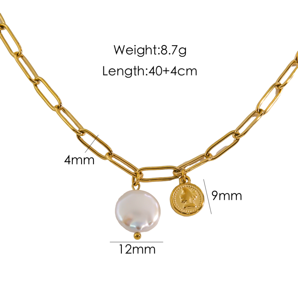 Retro Sun Stainless Steel Plating Inlay Natural Stone Shell 14k Gold Plated Pendant Necklace