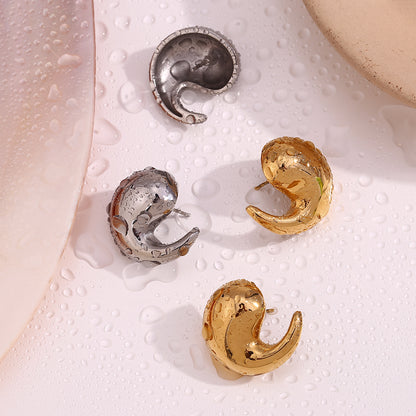 1 Pair Simple Style Classic Style Water Droplets Plating Stainless Steel 18k Gold Plated Ear Studs