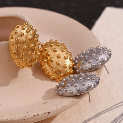 1 Pair Vintage Style Simple Style Classic Style Cactus Plating Stainless Steel 18k Gold Plated Ear Studs