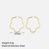 1 Pair Simple Style Classic Style Solid Color Flower Plating Inlay Stainless Steel Artificial Diamond Hoop Earrings