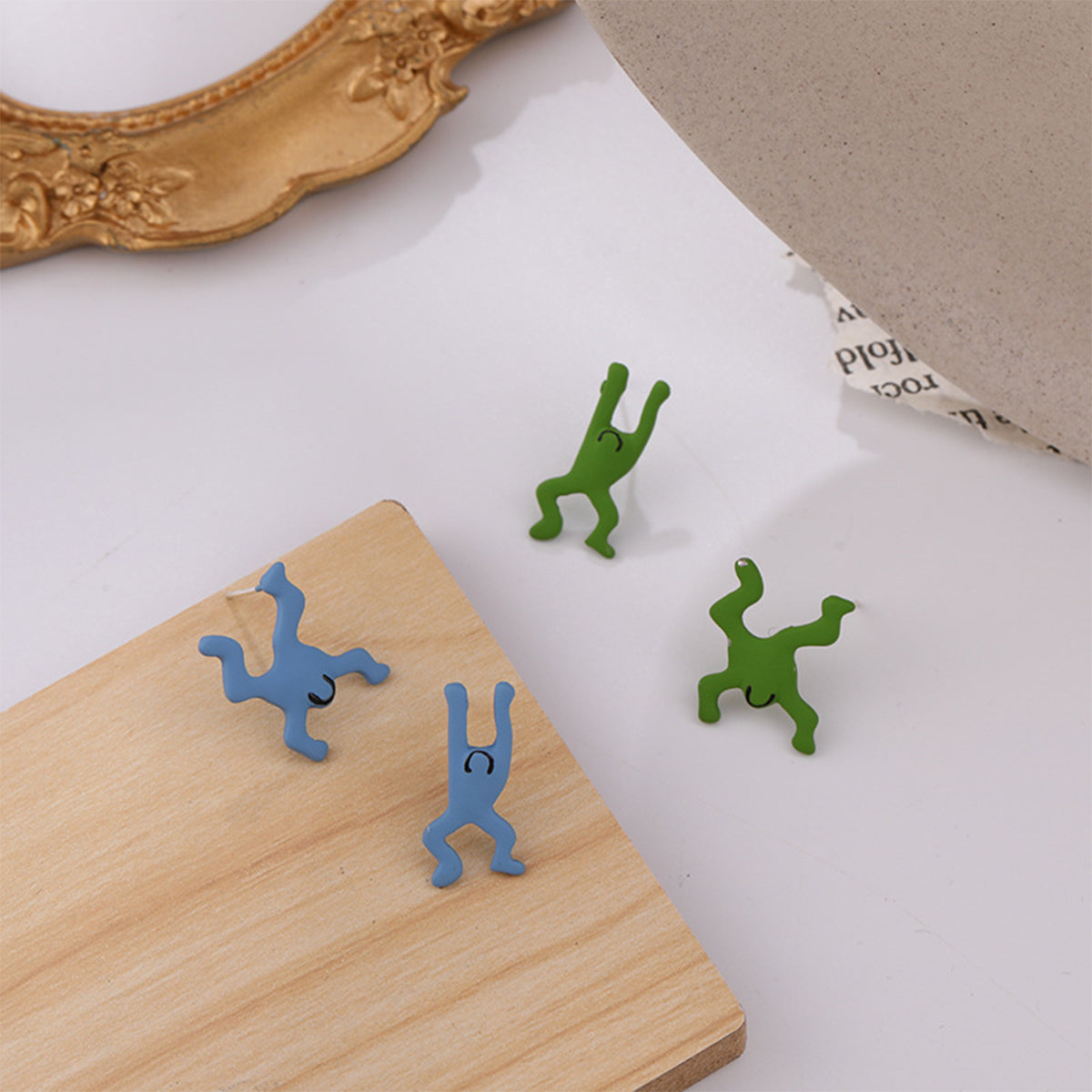 1 Pair Cartoon Style Cute Cartoon Alloy Ear Studs