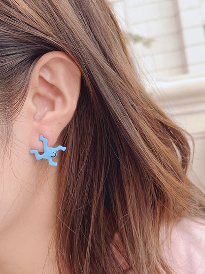 1 Pair Cartoon Style Cute Cartoon Alloy Ear Studs