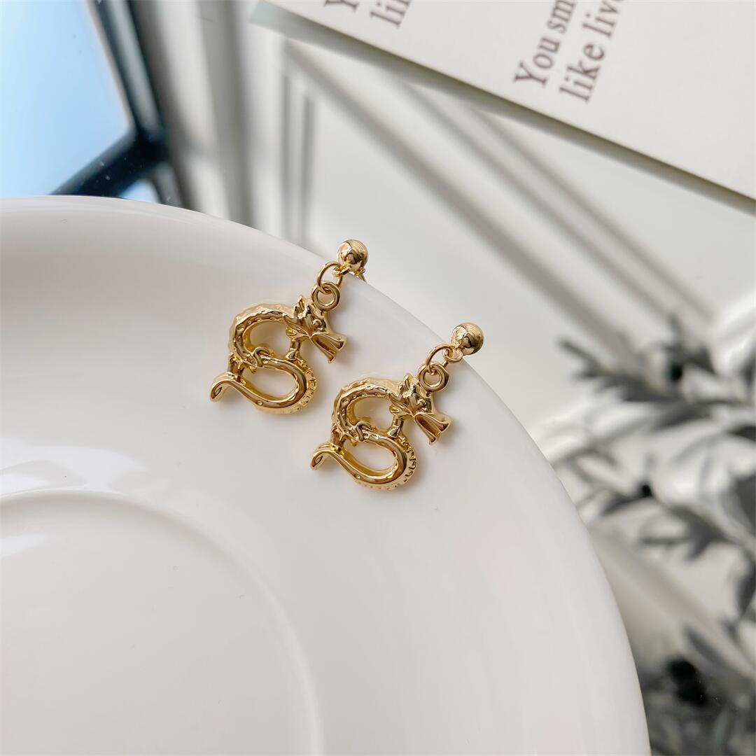 1 Pair Ig Style Retro Geometric Plating Alloy Zinc Drop Earrings