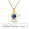 Elegant Simple Style Geometric Stainless Steel Zircon Pendant Necklace