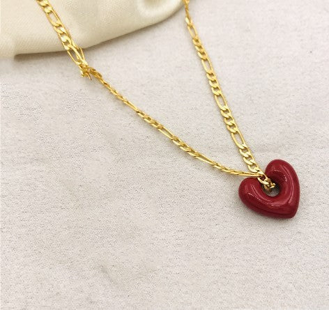 Sweet Simple Style Heart Shape Copper Brass Drip Glazed Plating Bracelets Earrings Necklace