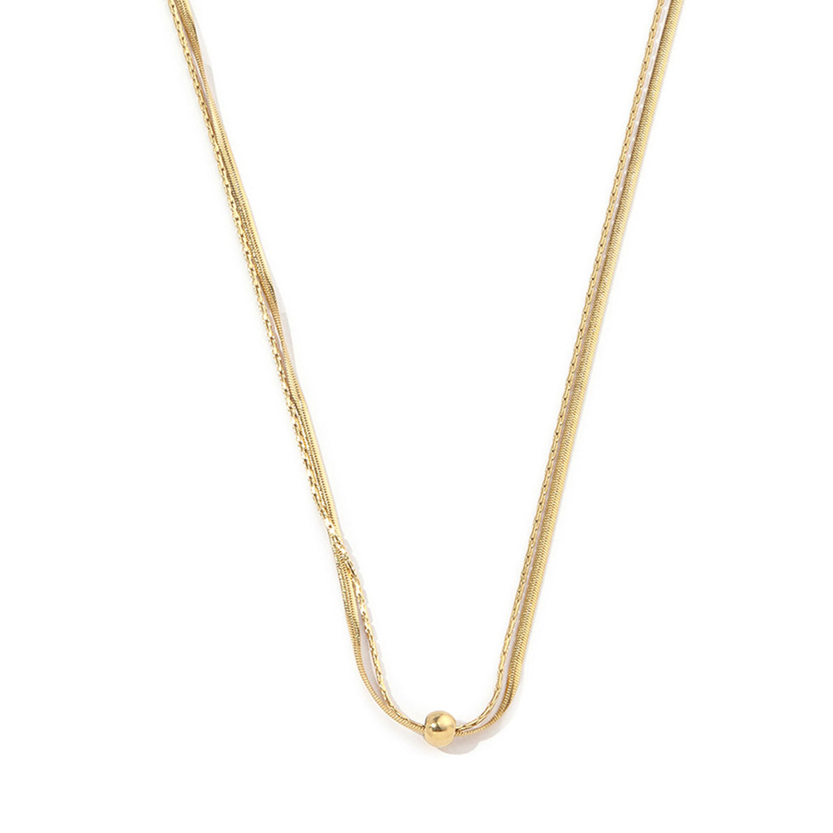 Simple Style Geometric Titanium Steel Polishing Plating 18k Gold Plated Necklace