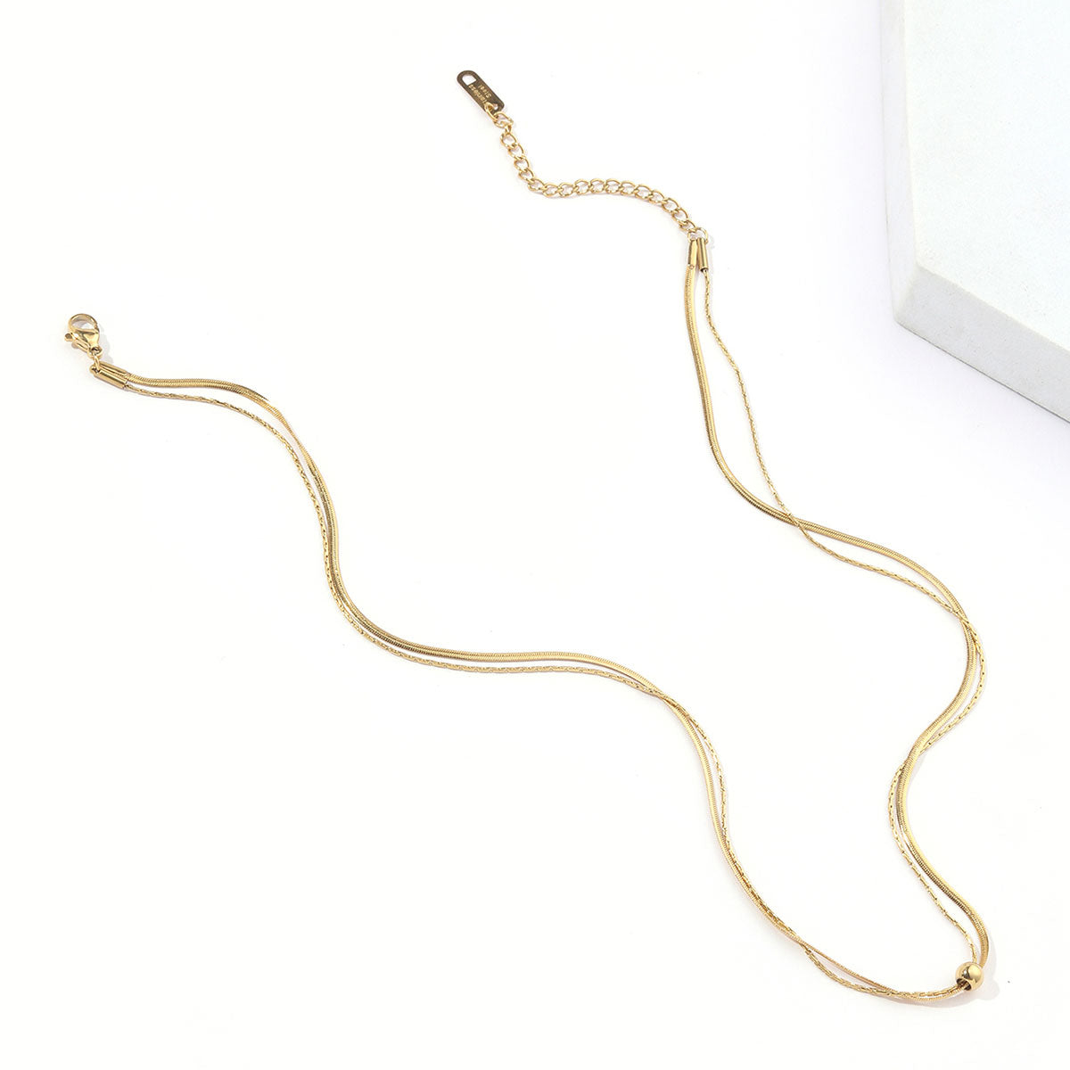 Simple Style Geometric Titanium Steel Polishing Plating 18k Gold Plated Necklace