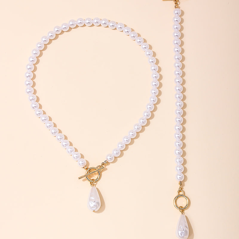 Elegant Simple Style Pearl Alloy Plastic Zinc Women's Jewelry Set
