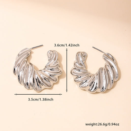 1 Pair Ig Style Classic Style Geometric Plating Alloy Ear Studs