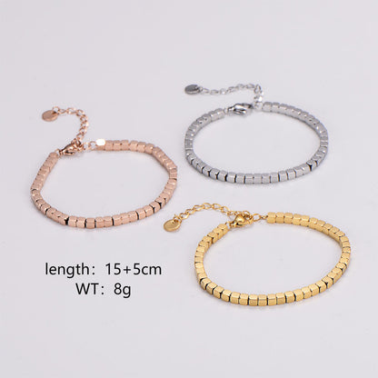 Elegant Luxurious Solid Color Stainless Steel Bracelets