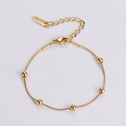 Elegant Luxurious Ball Stainless Steel Plating 18k Gold Plated Bracelets