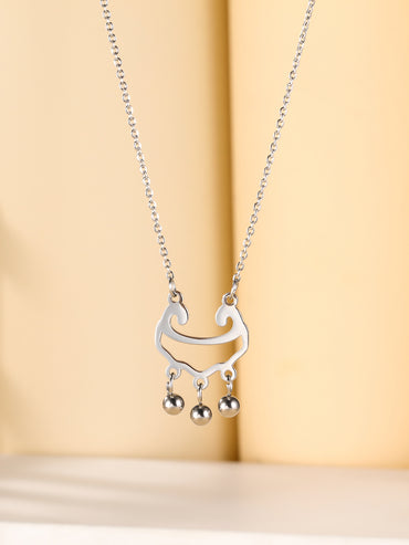 Simple Style Lock Stainless Steel Polishing Necklace