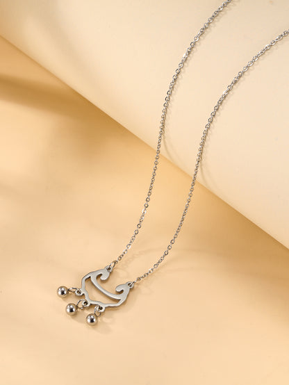 Simple Style Lock Stainless Steel Polishing Necklace