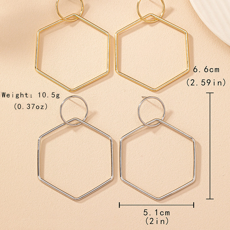 1 Pair Elegant Simple Style Rhombus Iron Drop Earrings