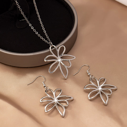 Vacation Sweet Artistic Flower Alloy Zinc Women's Earrings Necklace