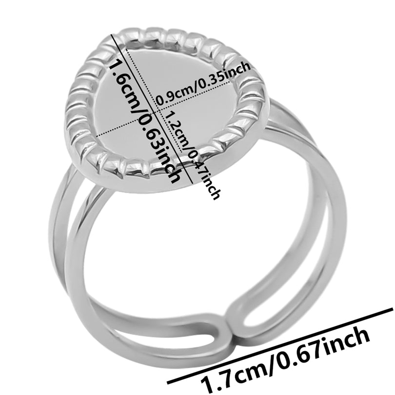 Wholesale Jewelry Simple Style Geometric 304 Stainless Steel 18K Gold Plated Irregular Open Rings