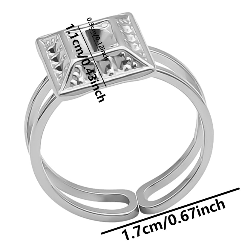 Wholesale Jewelry Simple Style Geometric 304 Stainless Steel 18K Gold Plated Irregular Open Rings