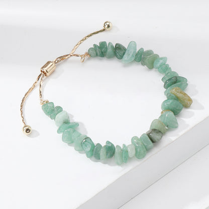 Classic Style Irregular Natural Stone Beaded Women's Anklet