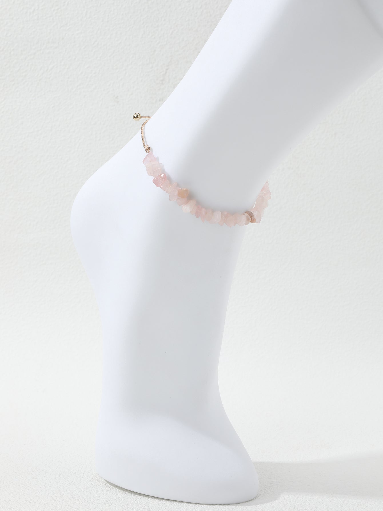 Classic Style Irregular Natural Stone Beaded Women's Anklet