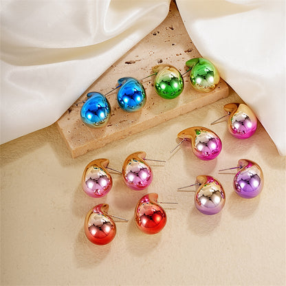 1 Pair Casual Simple Style Water Droplets CCB Ear Studs