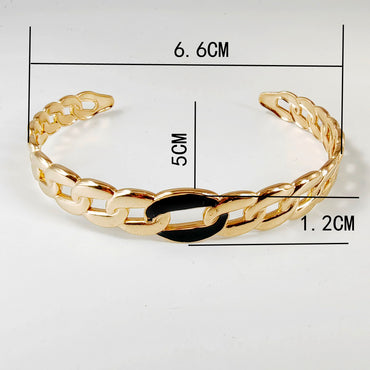 Streetwear Solid Color Stainless Steel Titanium Steel Enamel Plating 14k Gold Plated