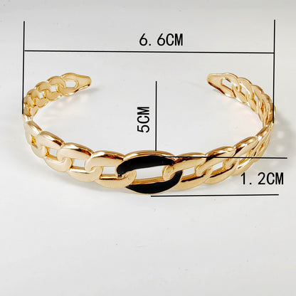 Streetwear Solid Color Stainless Steel Titanium Steel Enamel Plating 14k Gold Plated