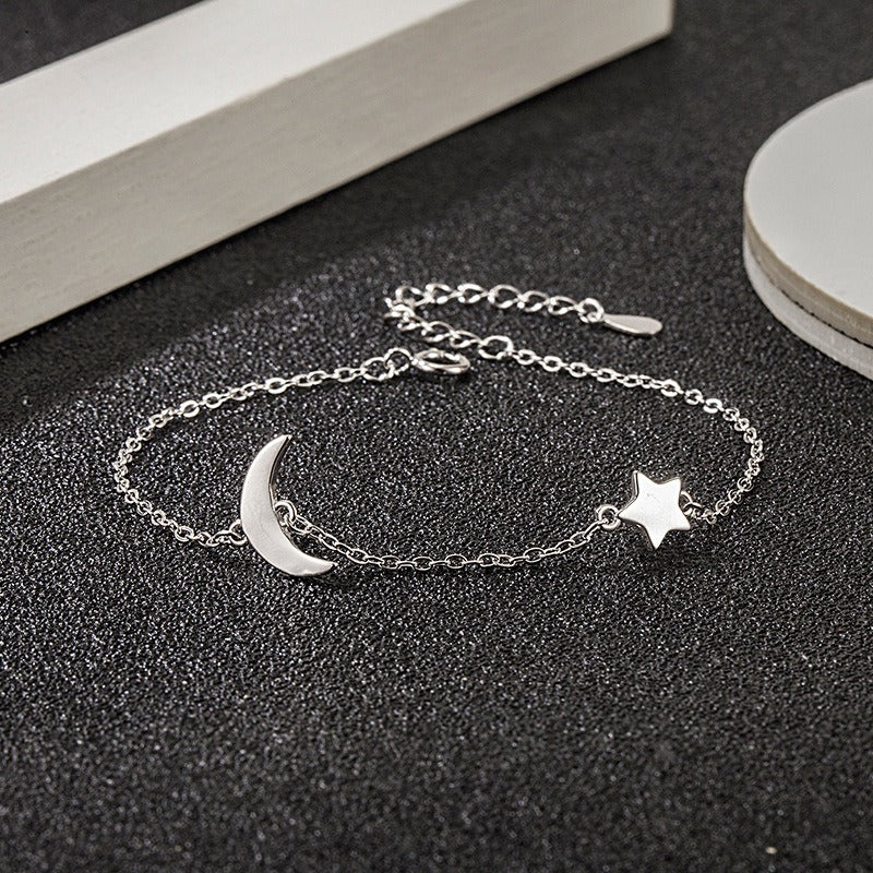 Simple Style Star Moon Sterling Silver Plating Bracelets