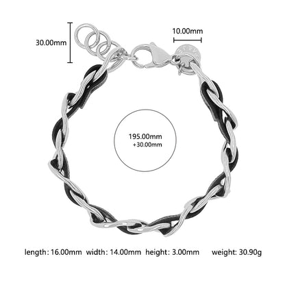 Hip-hop Geometric Stainless Steel Plating Bracelets