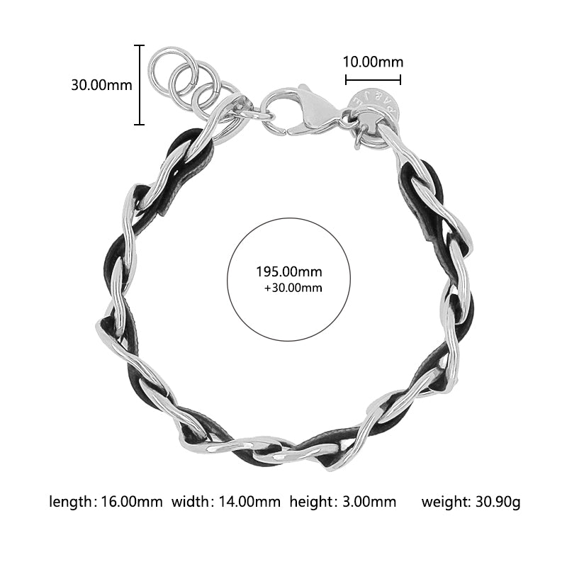 Hip-hop Geometric Stainless Steel Plating Bracelets