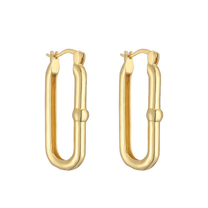 1 Pair Casual Retro Simple Style C Shape Irregular Irregular Plating Inlay Copper Zircon 18k Gold Plated Ear Studs