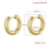 1 Pair Casual Simple Style Round Plating Copper 18k Gold Plated Hoop Earrings