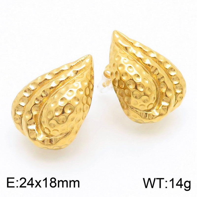 1 Pair Simple Style Geometric Stainless Steel 18k Gold Plated Ear Studs