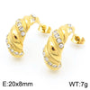 1 Pair Simple Style Geometric Stainless Steel 18k Gold Plated Ear Studs